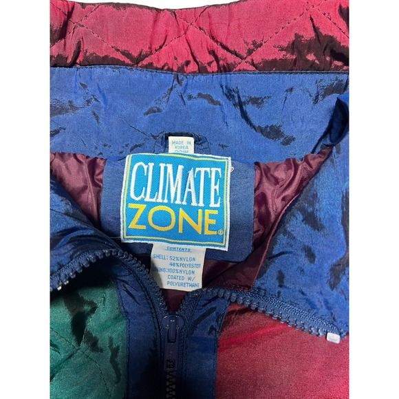 Vtg Climate Zone Track Suit Jacket And Pants Womens 22w Nylon 80s 90s Metallic - Picture 3 of 16